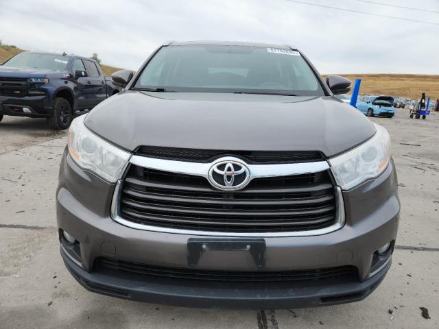 5TDJKRFH4ES010373 - 2014 TOYOTA HIGHLANDER XLE ნაცრისფერი ფოტო 5