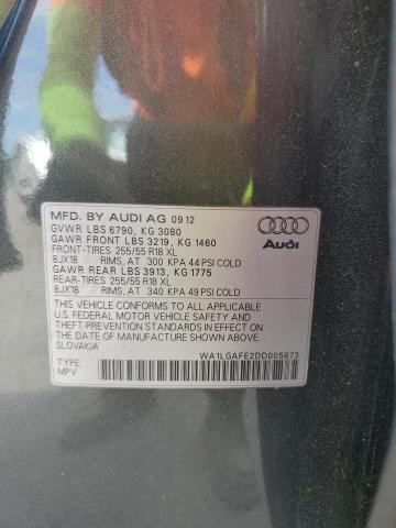 WA1LGAFE2DD005873 - 2013 AUDI Q7 PREMIUM PLUS 灰色 照片 13