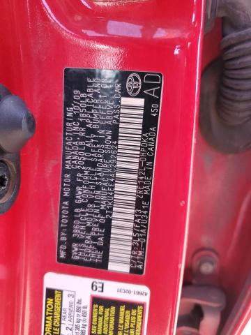 2T1KU4EE4AC292624 - 2010 TOYOTA COROLLA MA RED photo 12