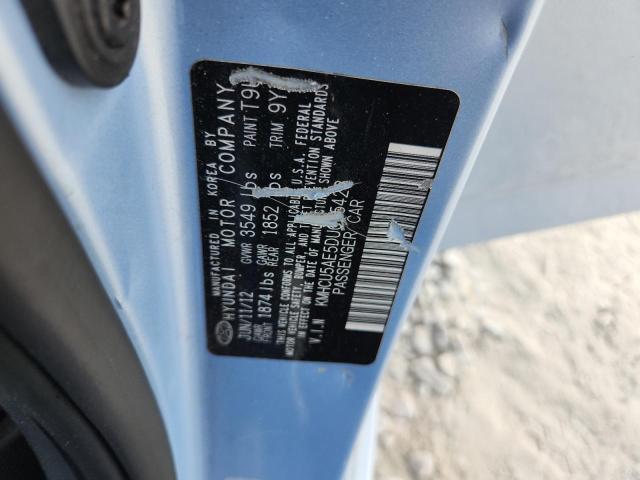 KMHCU5AE5DU065428 - 2013 HYUNDAI ACCENT GLS BLUE photo 12