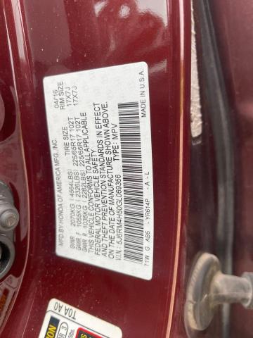 5J6RM4H50GL069356 - 2016 HONDA CR-V EX 栗色 照片 10