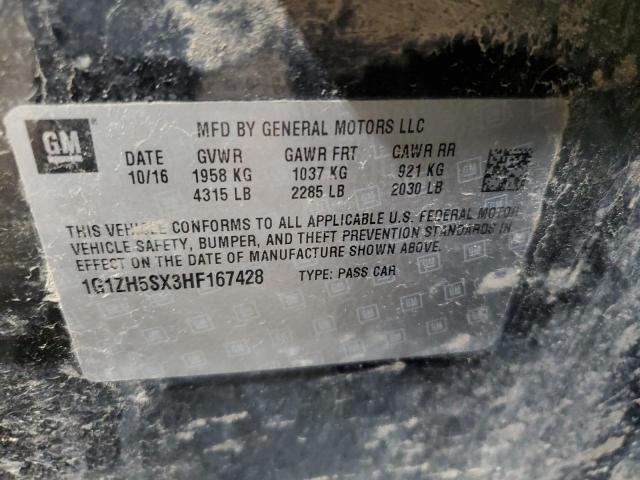 1G1ZH5SX3HF167428 - 2017 CHEVROLET MALIBU PREMIER 黑色 照片 13