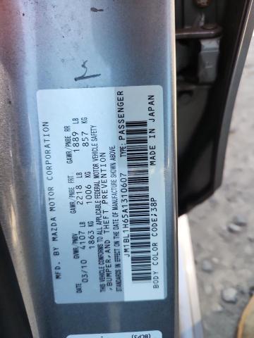 JM1BL1H65A1310607 - 2010 MAZDA 3 S GRAY photo 12