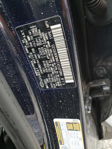 KM8JFCA19NU069535 - 2022 HYUNDAI TUCSON SEL CONVENIENCE Mavi fotoğraf 13