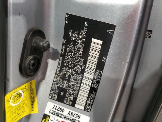 5TDYK3DCXDS294805 - 2013 TOYOTA SIENNA XLE ვერცხლისფერი ფოტო 13