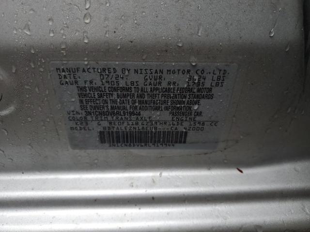 3N1CN8DV6RL919944 - 2024 NISSAN VERSA S 银色 照片 13
