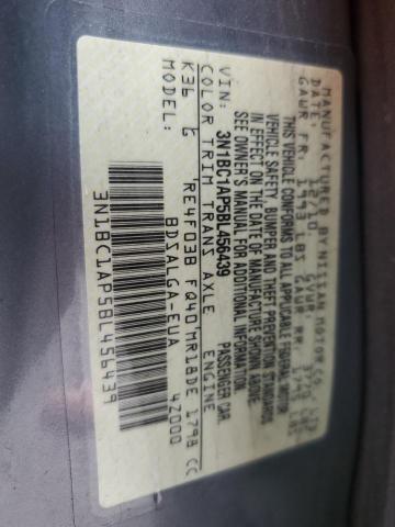 3N1BC1AP5BL456439 - 2011 NISSAN VERSA S Gri fotoğraf 12