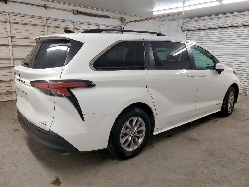 5TDKRKEC2MS035378 - 2021 TOYOTA SIENNA LE 白色 照片 3