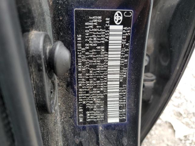 5YFEPRAE0LP020887 - 2020 TOYOTA COROLLA LE 黑色 照片 12