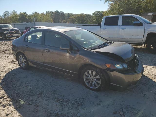 1HGFA16859L009879 - 2009 HONDA CIVIC EX GRAY photo 4