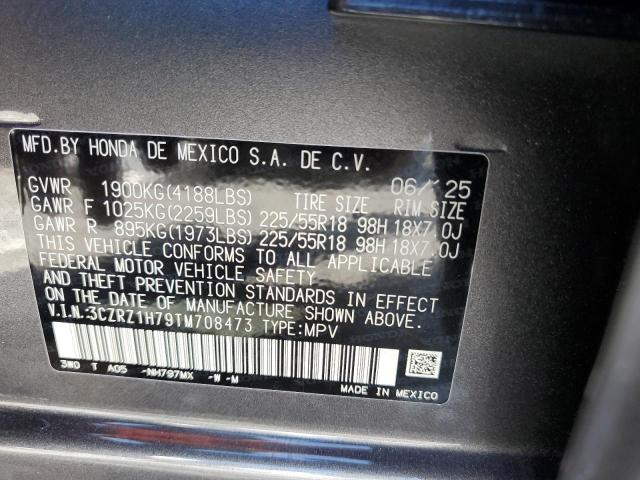 3CZRZ1H79TM708473 - 2026 HONDA HR-V EXL ნაცრისფერი ფოტო 13
