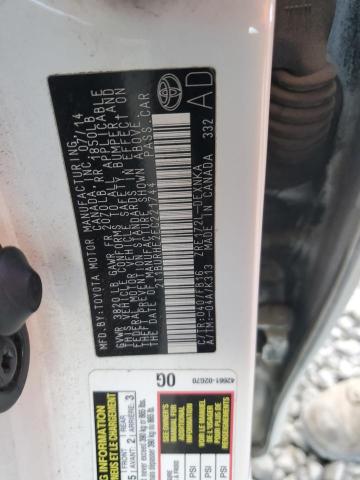 2T1BURHE2EC221744 - 2014 TOYOTA COROLLA L Ağ foto 12