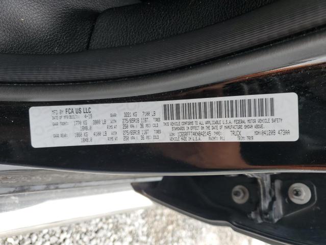 1C6SRFFT4KN842145 - 2019 RAM 1500 BIG HORN/LONE STAR BLACK photo 12