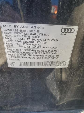 WA1DGAFE3ED019402 - 2014 AUDI Q7 PRESTIGE Սև լուսանկար 13