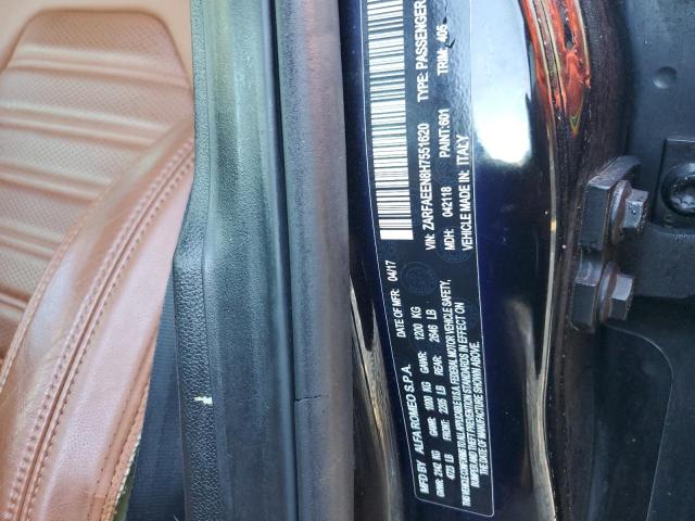 ZARFAEEN8H7551620 - 2017 ALFA ROMEO GIULIA TI Q4 BLACK photo 13