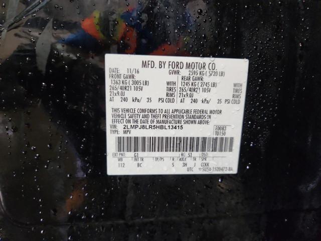 2LMPJ8LR5HBL13415 - 2017 LINCOLN MKX RESERVE Սև լուսանկար 14