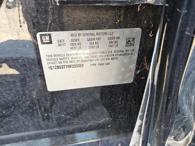 1G1ZB5ST7HF293029 - 2017 CHEVROLET MALIBU LS Negro foto 12