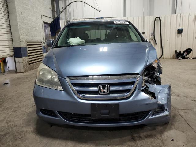 5FNRL38766B030017 - 2006 HONDA ODYSSEY EXL BLUE photo 5