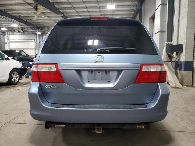 5FNRL38766B030017 - 2006 HONDA ODYSSEY EXL BLUE photo 6