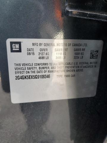 2G4GK5EX5G9108346 - 2016 BUICK REGAL 石墨色 照片 12