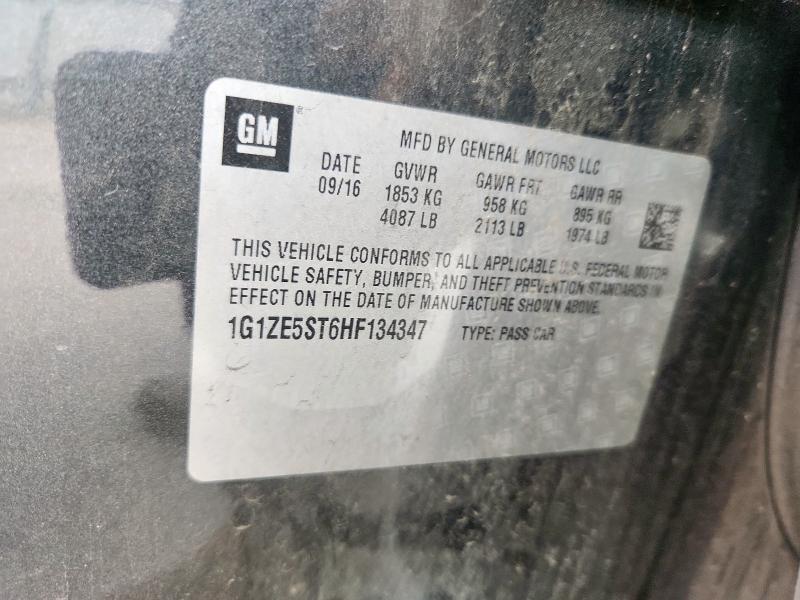 1G1ZE5ST6HF134347 - 2017 CHEVROLET MALIBU LT CHARCOAL photo 12