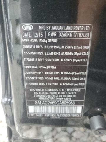 SALAG2V69GA805968 - 2016 LAND ROVER LR4 HSE Чорний фото 13
