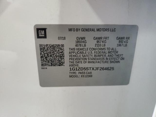 1G1ZD5STXJF264625 - 2018 CHEVROLET MALIBU LT Beyaz fotoğraf 12