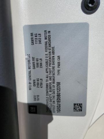 1G6DJ1ED9B0123768 - 2011 CADILLAC CTS PERFORMANCE COLLECTION თეთრი ფოტო 12