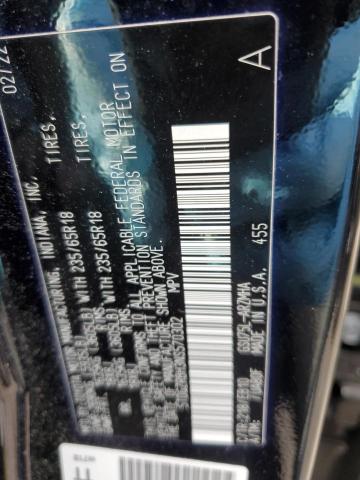 5TDGZRBH3NS570302 - 2022 TOYOTA HIGHLANDER XLE BLACK photo 14