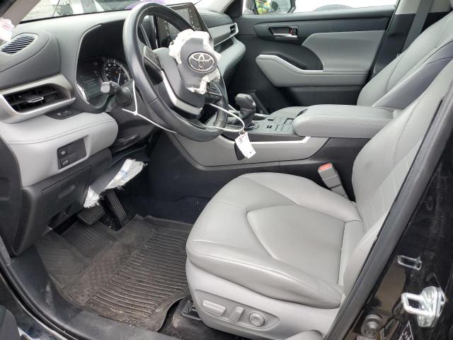 5TDGZRBH3NS570302 - 2022 TOYOTA HIGHLANDER XLE BLACK photo 7