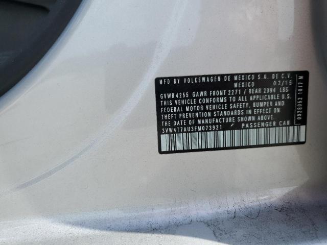 3VW4T7AU3FM073921 - 2015 VOLKSWAGEN GTI 银色 照片 12