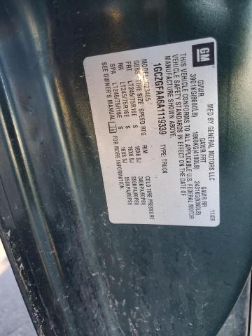 1GCZGFAA6A1119339 - 2010 CHEVROLET EXPRESS G2 GREEN photo 13