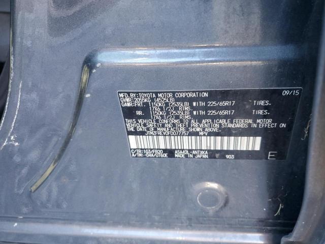 JTMZFREV0FD077757 - 2015 TOYOTA RAV4 LE Серый фото 13