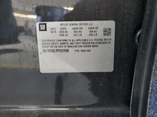 1G11C5SL7FF327588 - 2015 CHEVROLET MALIBU 1LT Графитовый фото 12