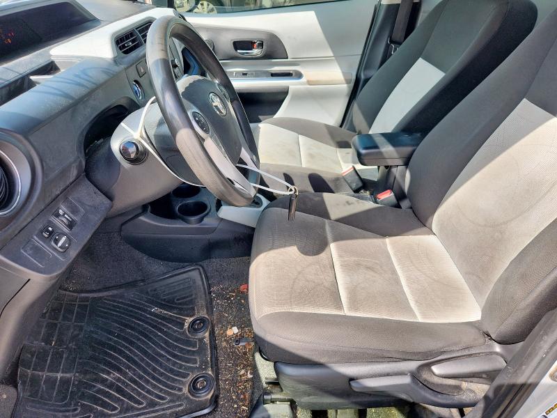 JTDKDTB37C1501438 - 2012 TOYOTA PRIUS C SILVER photo 7