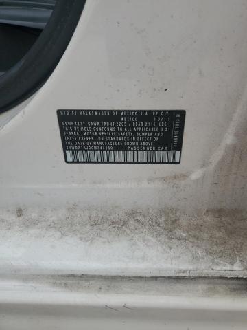 3VWDX7AJ0CM344360 - 2012 VOLKSWAGEN JETTA SE თეთრი ფოტო 13