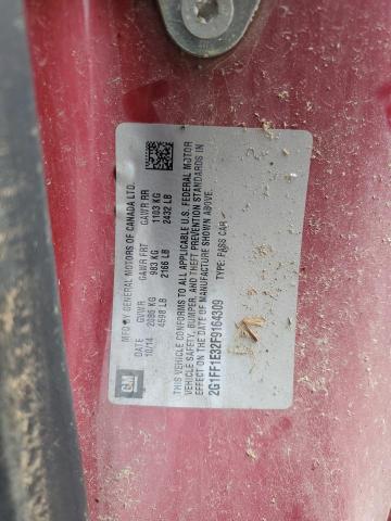 2G1FF1E32F9164309 - 2015 CHEVROLET CAMARO LT 红色 照片 12