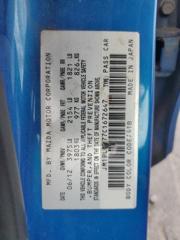 JM1BL1V77C1672647 - 2012 MAZDA 3 I BLUE photo 12