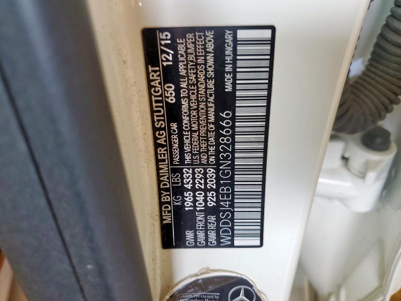 WDDSJ4EB1GN328666 - 2016 MERCEDES-BENZ CLA 250 WHITE photo 12