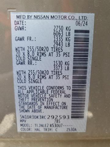 5N1DR3DK3RC292593 - 2024 NISSAN PATHFINDER PLATINUM Коричневый фото 14