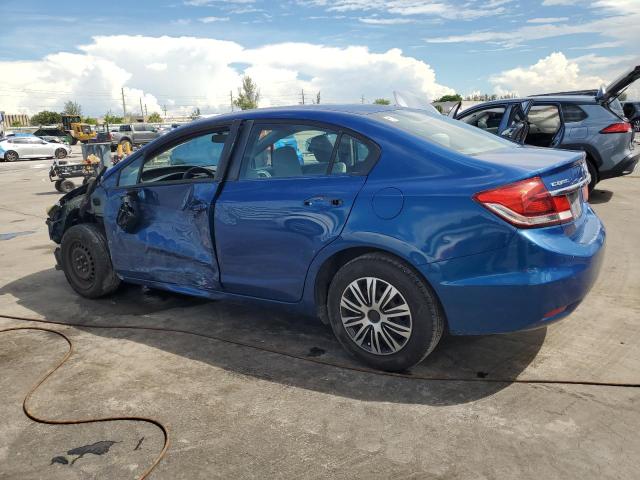 19XFB2F51FE097230 - 2015 HONDA CIVIC LX BLUE photo 2