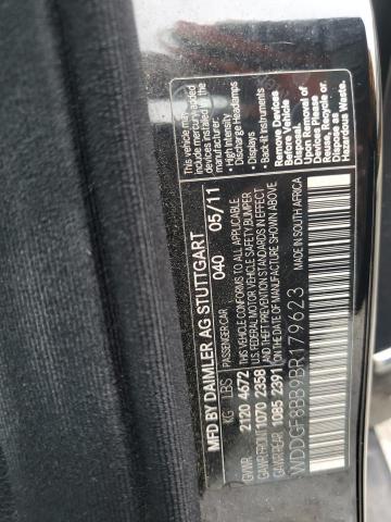 WDDGF8BB9BR179623 - 2011 MERCEDES-BENZ C 300 4MATIC BLACK photo 12