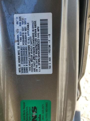 5FNRL5H92CB006323 - 2012 HONDA ODYSSEY TOURING ოქროსფერი ფოტო 13