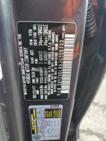 5XYZUDLB6JG559712 - 2018 HYUNDAI SANTA FE S GRAY photo 13