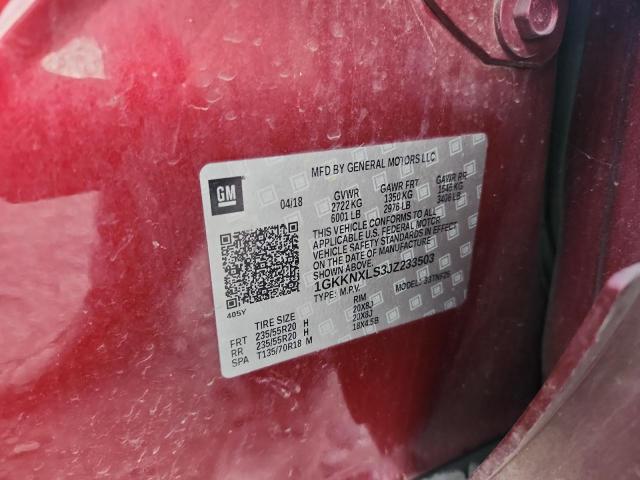 1GKKNXLS3JZ233503 - 2018 GMC ACADIA DENALI Марун фото 13