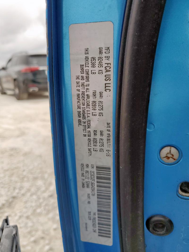 2C3CDZFJ6GH284170 - 2016 DODGE CHALLENGER R/T SCAT PACK BLUE photo 12