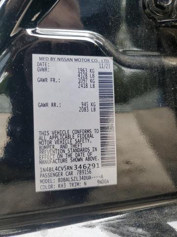 1N4BL4CV5RN346291 - 2024 NISSAN ALTIMA SR 黑色 照片 12