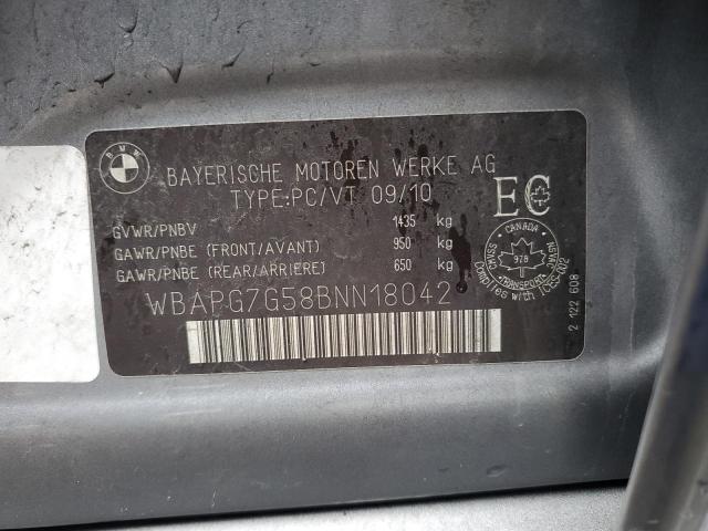 WBAPG7G58BNN18042 - 2011 BMW 323 I GRAY photo 12