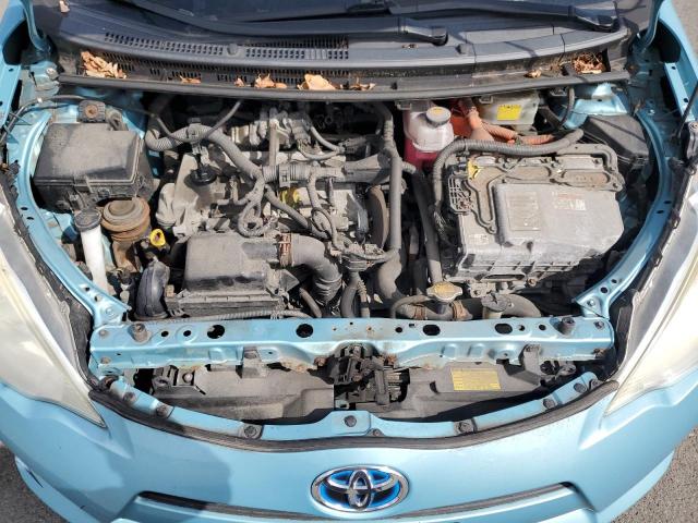 JTDKDTB34C1010258 - 2012 TOYOTA PRIUS C BLUE photo 11
