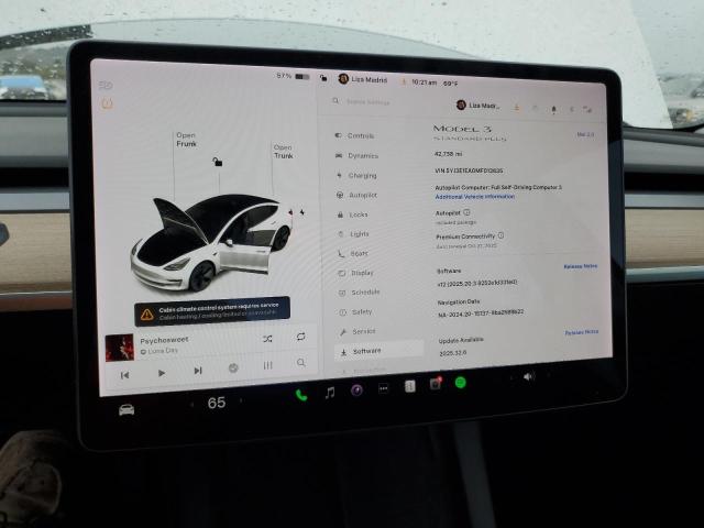 5YJ3E1EA0MF013635 - 2021 TESLA MODEL 3 Ақ фото 9